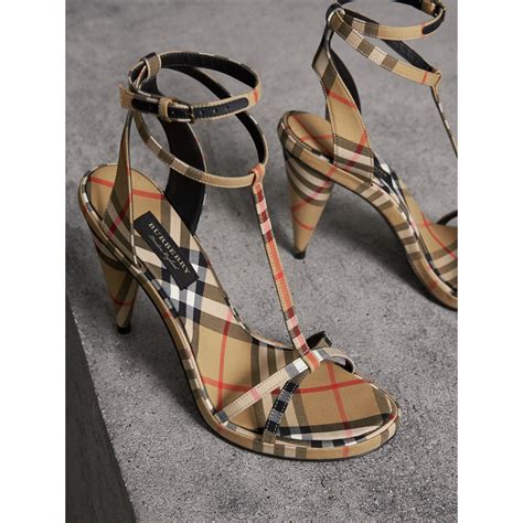 womens burberry sandals|burberry high heel sandals.